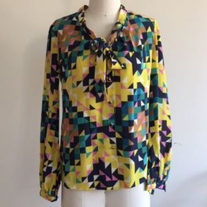 TORY BURCH Prints Silk Long Sleeve Blouse